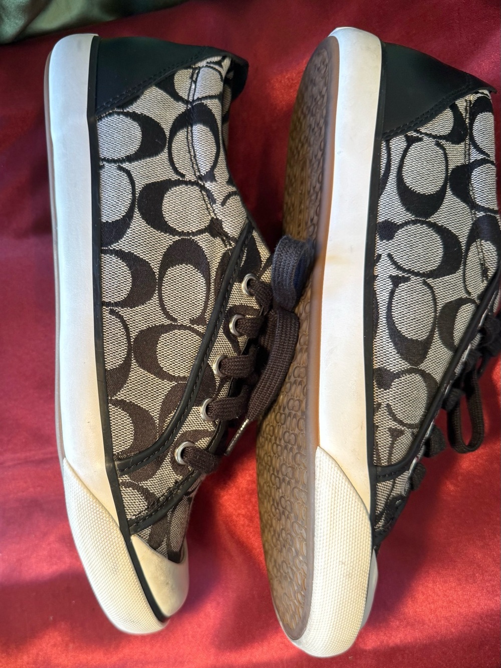Coach Signature Canvas Sneakers - Picture 4 of 8